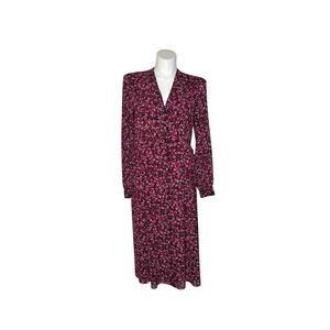 MICHAEL KORS Grand Papillon Long Sleeve Shirt Maxi Dress Size XL